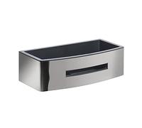 Gedy | Poseidon Porte-douche rectangulaire en acier, finitions chromées et noires, dimensions 7,2 x 24 x 12,3 cm et poids 0,815 kg