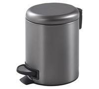 Gedy Potty Poubelle à pédale et couvercle 5 litres Gun Metal