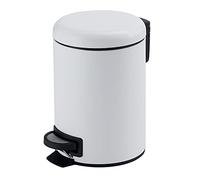 Gedy Potty Poubelle en Acier Inoxydable, Blanc Mat, 5 litres