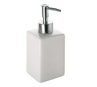 Gedy Queenstown Dosasapone, Dimensions et Poids : 16, 5 x 6,5 cm et 0,48 kg, Distributeur de Savon en céramique écologique, Finition Blanche, Design R&D, 2 Ans de Garantie, Unique