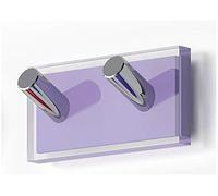 Gedy Rainbow Porte-Manteau de, résines termoplásticas, Transparent Lilas, Double