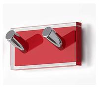 Gedy Rainbow Porte-Manteau de, résines termoplásticas, Transparent Rouge, Double