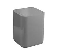 Gedy Seventy Poubelle de Salle de Bain carrée avec Couvercle, résines thermoplastiques, Gris, 20 x 20 x 24,6 cm
