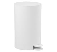 Gedy Sharon Poubelle de salle de bain à pédale 3L - Poubelle compacte avec seau intérieur amovible, fabriquée en résines thermoplastiques, 15,8 x 19,5 x 25,4 cm, blanc mat