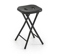 Gedy Tabouret de Salle de Bain refermable, Dimensions et Poids: 46,5X26X28 CM & 1,156 KG, Tabouret refermable en métal et résines, Finition Noire, Design R&D, 2 Ans de Garantie