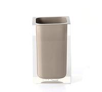 Gedy Taupe Clair, Auckland Salle de Bain, Dimensions et Poids : 11 x 7,2 x 7,2 cm et 0,29 kg, Porte-Brosse à Dents en résine Transparente de Haute qualité, Design R&D, fabriqué à la Main, 2 Ans