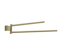 Gedy TONALE Porte-Serviettes Mural Double, Or Mat, Acier Inoxydable, 2,4 x 42 x 7,4 cm