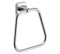 GEDY Tonga Anneau Porte-Serviettes en Acier Inoxydable chromé avec vis ou Ruban adhésif Double Face 17 x 4,6 x 16 cm