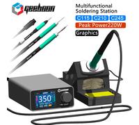 GEEBOON 220W TC22 station de soudage compatible avec 115/210/245/T12 pointe de soudure affichage de courbe de couleur station de reprise de soudure SSD01 115KIT