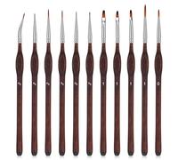 GEEHUA Lot de 11 pinceaux fins pour peinture par numéros - Pinceaux extra fins pour acrylique - Pinceaux pour aquarelle, gouache, peinture à l'huile et aquarelle