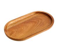 GEEHUA Repose Cuillère Cuisine, Plateau De Service Ovale en Bois D'acacia 19 X 10 cm Naturel Plateau De Cuisine De Salle De Bain Assiette À Charcuterie pour Fête Dîner Mariage