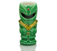 Geeki Tikis Power Rangers - Tasse en céramique verte Ranger de 473,6 g | Gobelets à cocktail, tasse à bière pour alcool, boissons, boissons de pub, boissons tropicales pour la maison et le bar |