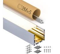 GEEKLUX 10 x Profilé LED Aluminium pour Ruban LED 2 m (10 m) (LED Hänge-Aluminiumprofil-U-40 x 34,8 mm, 5 x 2m(Total 10m))