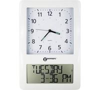 Geemarc VISO50 Horloge radio analogique avec affichage digital - Idéal pour les personnes âgées - Utile pour les personnes atteintes de démence ou d'Alzheimer - BLANC