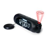 Geemarc Réveil Wake 'N' Shake JWNS-SPOT_BLK_VDE - Projection, alarme 95dB, coussin vibrant, USB
