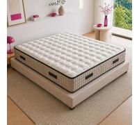 GEEMMA® Hip-Hop H27 Matelas pour lit double, semi-rigide, H27, dispositif médical, confortable, ne chauffe pas, orthopédique pour maux de dos, tissu hypoallergénique, 160 x 190 cm