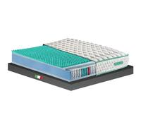 GEEMMA® Matelas double 180 x 200 ressorts ensachés et mémoire H27 - dispositif médical, double face confort/semi-rigide, orthopédique pour maux de dos, tissu hypoallergénique - HYBRID MED PRO