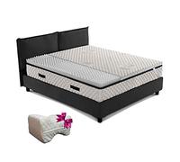 GEEMMA s.r.l. Topper matelas, correcteur en mousse à mémoire de forme à zones avec tissu déhoussable hypoallergénique en coton, hauteur 6 cm, français 140 x 190