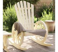 GeenYuu Adirondack Lot de 2 chaises à bascule, en bois de sapin massif, 62 x 89 x 99 cm, avec assise ergonomique et accoudoirs, pour jardin, terrasse et balcon, mouvement de balançoire relaxant