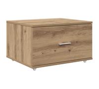GeenYuu Armoire à tiroirs en chêne Artisan avec roue, 55 x 45 x 33,5 cm, compacte et polyvalente, avec tiroir pour bureau, cave, couloir, garage, buanderie, espace de rangement, ordre