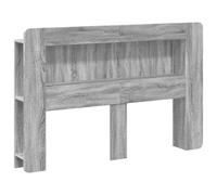 GeenYuu Armoire de tête de lit en bois Sonoma gris avec 182 x 18,5 x 100 cm, espace de rangement et étagère polyvalents, design moderne pour chambre à coucher, dossier pratique et décoration