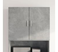 GeenYuu Armoire Murale Gris béton en Bois d'ingénierie 80x42,5x64 cm, Meuble Rangement Suspendu pour Salon, Cuisine, Bureau, avec Porte et étagère, Console Pratique et compacte