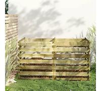 GeenYuu Bac de compostage à Lattes en Bois de pin imprégné Vert 180x90x90 cm, composteur Jardin Durable pour biodéchet, lombricomposteur, silo Compost, aération optimale