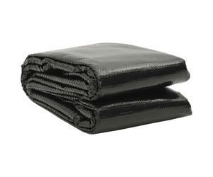 GeenYuu Bâche de piscine rectangulaire 800 x 500 cm en polyéthylène noir avec chambres à air, film solaire indéchirable, tapis isolant imperméable pour piscine, jacuzzi, étang de jardin, protection UV