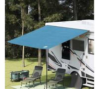 GeenYuu Bâche résistante en Polyester 240 x 300 cm Bleu avec piquets et Cordes pour Camping randonnée Bivouac Protection extérieure légère et Pliable