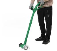 GeenYuu Balayeuse de Mauvaises Herbes électrique 140 W Verte avec balais Nylon et métal, câble 35 cm, Brosse 10 cm, idéale pour désherbage Jardin, Entretien pelouse, Bordures et Terrain extérieur