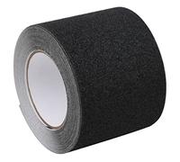 GeenYuu Bande antidérapante noire en PVC 0,1x10 m adhésive durable pour escaliers rampes piscine chantier protection sécurité sol extérieur intérieur