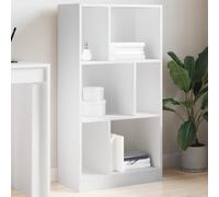 GeenYuu Bibliothèque Blanc Bois d'ingénierie 57x28,5x107,5 cm avec 6 Compartiments, Meuble Rangement modulable pour Salon Bureau Chambre, Espace organisé pour Livres dossiers bibelots
