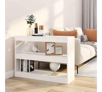 GeenYuu Bibliothèque Blanche en Bois d'ingénierie 100x30x72 cm, Meuble de Rangement modulable pour Salon Bureau Chambre, étagère séparateur de pièce avec casiers et niches pour Livres dossiers