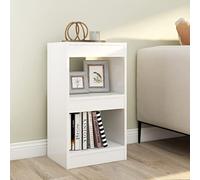 GeenYuu Bibliothèque Blanche en Bois d'ingénierie 40x30x72 cm étagère modulable pour Rangement Livres dossiers vinyles séparateur de pièce Salon Bureau Chambre Couloir
