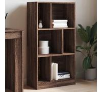 GeenYuu Bibliothèque chêne Marron 57x28,5x107,5 cm Bois d'ingénierie avec 6 Compartiments, Meuble Rangement modulable pour Salon Bureau Chambre, étagère casier idéal pour Livres dossiers bibelots