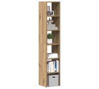 GeenYuu Bibliothèques 2 pcs empilables en Bois d'ingénierie chêne Artisanal 30x30x80 cm, Meuble Rangement avec étagères, Module Polyvalent pour Salon, Bureau, Cuisine, Chambre et entrée