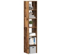 GeenYuu Bibliothèques empilables 2 pcs en Bois d'ingénierie Vieux Bois 30x30x80 cm Rangement modulable Meuble étagère pour Salon Bureau Chambre Cuisine