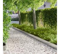 GeenYuu Bordure de pelouse métal argenté 10 pcs 103 x 20 cm Flexible pour Jardin, allée, Parterre, terrasse, délimitation et aménagement paysager