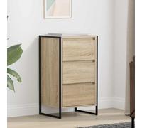GeenYuu Buffet avec tiroirs en bois Sonoma - 42 x 36 x 75,5 cm - Buffet moderne pour salon, salle à manger, bureau - Organiseur de rangement peu encombrant avec porte - Étagère