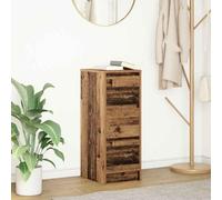 GeenYuu Buffet Bois d'ingénierie Vieux Bois 29,5x34x76 cm avec 3 tiroirs, Meuble Rangement Multifonction pour Salon Salle à Manger Cuisine entrée Bureau, Console Commode vaisselier Organisateur