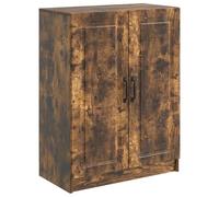 GeenYuu Buffet en chêne fumé 66 x 34,5 x 87 cm avec portes pivotantes, commode polyvalente pour salon, salle à manger, couloir, espace de rangement peu encombrant et étagère élégante