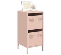 GeenYuu Buffet Rose en Acier laminé à Froid 35x39x73,5 cm avec 2 tiroirs, Meuble de Rangement Multifonction pour Salon, Bureau, Cuisine, entrée, Couloir, Organisation Pratique