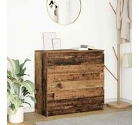 GeenYuu Buffet Vieux Bois en Bois d'ingénierie 80x35x76 cm avec 3 tiroirs, Meuble Rangement Multifonction pour Salon Salle à Manger Cuisine entrée Couloir Bureau, Console Armoire vaisselier