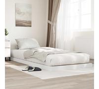 GeenYuu Cadre de lit surélevé Blanc en Bois d'ingénierie 80 x 200 cm avec Lattes Robustes pour Chambre Adulte Enfant, sommier Plateforme Durable et Facile à Assembler