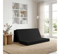 GeenYuu Canapé-lit Pliable en Tissu Polyester Noir 200 x 67 x 45 cm avec Mousse Ergonomique et Housse zippée pour Chambre Adulte Enfant, et Confort Sommeil
