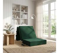 GeenYuu Canapé-lit Pliable Vert foncé en Velours 75 x 67 x 45 cm avec Mousse Ergonomique, Housse zippée Amovible, idéal pour Chambre Adulte Enfant, Confort Sommeil et Relaxation