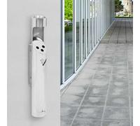 GeenYuu Cendrier mural en acier inoxydable 9 x 60 cm avec plaque de fond pliable, coupe-vent et anti-odeurs pour l'intérieur et l'extérieur, idéal pour balcon, terrasse, bureau et zones fumeurs