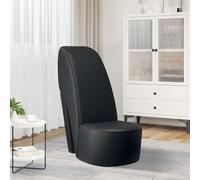GeenYuu Chaise Fauteuil en Similicuir Noir Forme Chaussure Talon Haut Design Unique 43x82,5x85,5 cm Assise Confortable Salon Bureau Chambre détente Lecture
