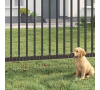 GeenYuu Clôture de jardin en acier galvanisé 48 pcs 115 x 30 cm avec piquets, panneau grillage treillis argenté pour séparation, protection et délimitation extérieur jardin terrasse balcon