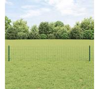 GeenYuu Clôture en fil soudé 10 x 0,4 m acier recouvert de PVC vert avec poteaux 1,8 x 80 cm kit panneau clôture jardin terrasse extérieur séparation sécurité intimité décoratif